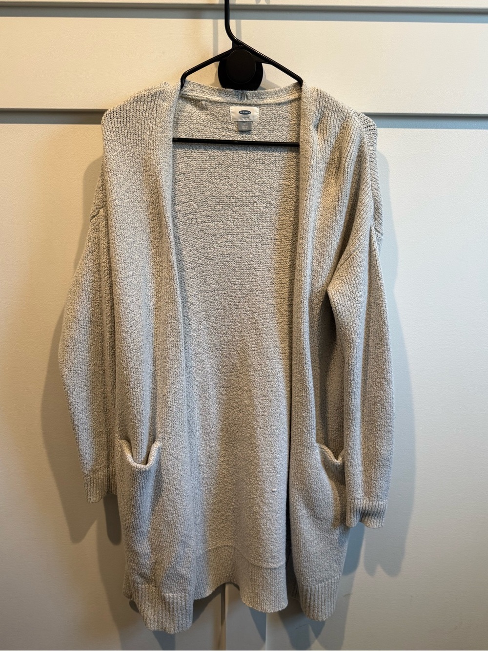 Old Navy Open-Front Cream-Tone Knit Cardigan